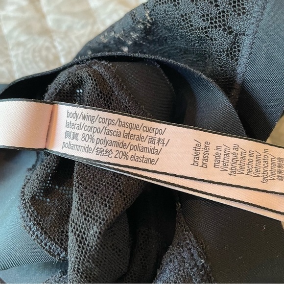 Victoria’s Secret Black Sheer Leopard Lace Bralette Bra Extra Small - Picture 8 of 11